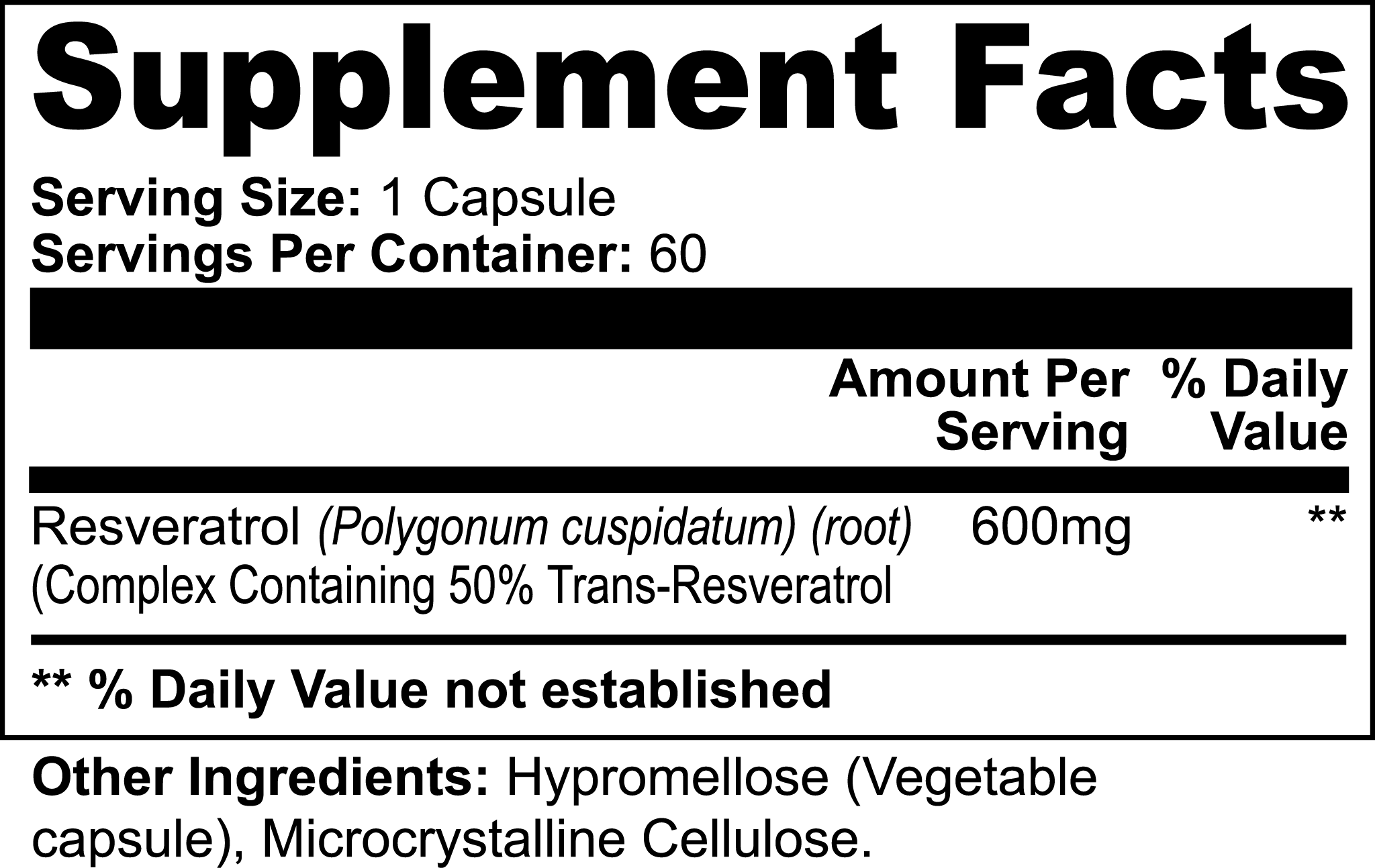 Resveratrol 600mg